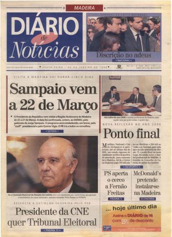 Edição do dia 30 Janeiro 1998 da pubicação Diário de Notícias