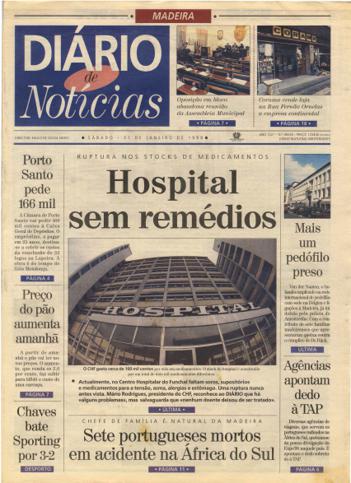 Edição do dia 31 Janeiro 1998 da pubicação Diário de Notícias