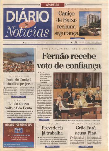 Edição do dia 4 Fevereiro 1998 da pubicação Diário de Notícias