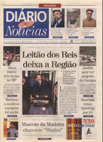 Edição do dia 14 Fevereiro 1998 da pubicação Diário de Notícias