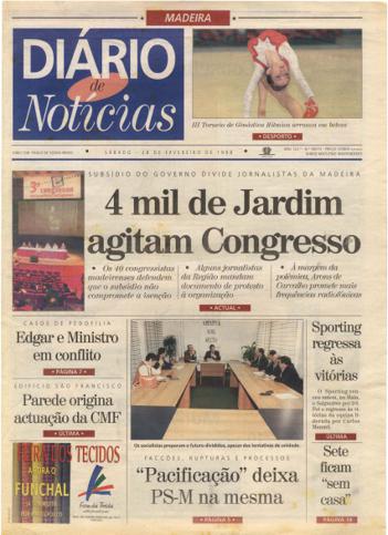 Edição do dia 28 Fevereiro 1998 da pubicação Diário de Notícias