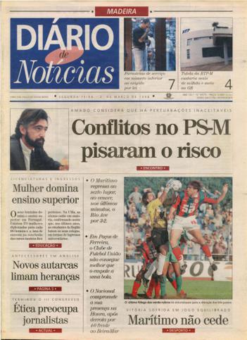 Edição do dia 2 Março 1998 da pubicação Diário de Notícias