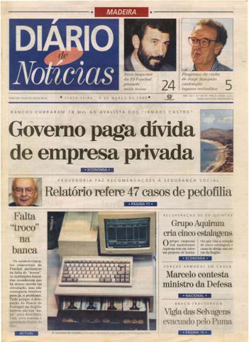 Edição do dia 6 Março 1998 da pubicação Diário de Notícias