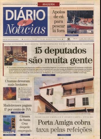 Edição do dia 11 Março 1998 da pubicação Diário de Notícias