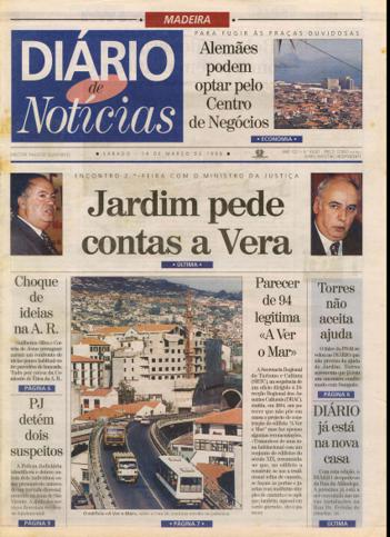 Edição do dia 14 Março 1998 da pubicação Diário de Notícias