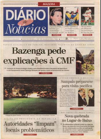 Edição do dia 20 Março 1998 da pubicação Diário de Notícias