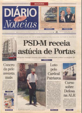 Edição do dia 25 Março 1998 da pubicação Diário de Notícias