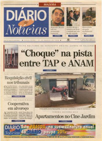 Edição do dia 31 Março 1998 da pubicação Diário de Notícias