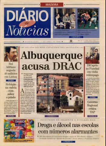 Edição do dia 1 Abril 1998 da pubicação Diário de Notícias