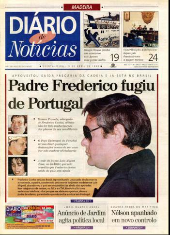 Edição do dia 9 Abril 1998 da pubicação Diário de Notícias