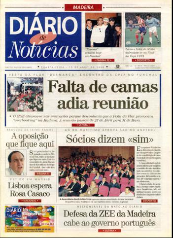 Edição do dia 15 Abril 1998 da pubicação Diário de Notícias