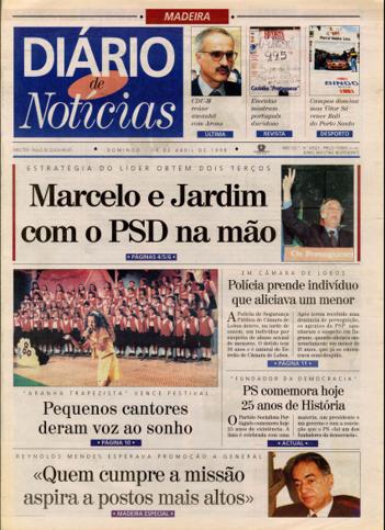 Edição do dia 19 Abril 1998 da pubicação Diário de Notícias