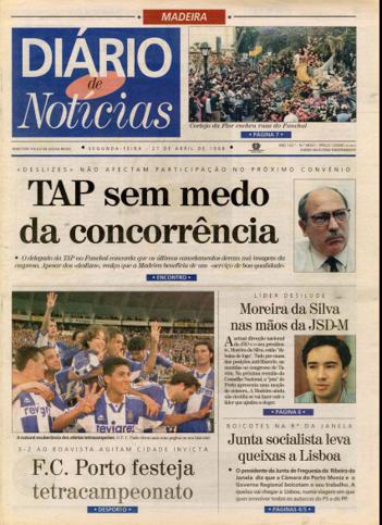 Edição do dia 27 Abril 1998 da pubicação Diário de Notícias