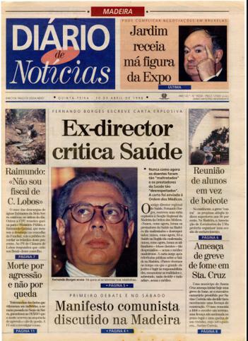 Edição do dia 30 Abril 1998 da pubicação Diário de Notícias