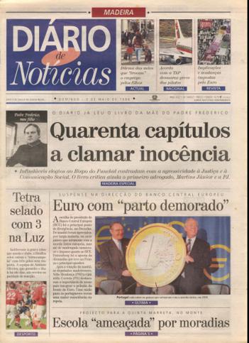 Edição do dia 3 Maio 1998 da pubicação Diário de Notícias