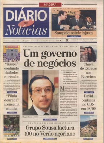 Edição do dia 6 Maio 1998 da pubicação Diário de Notícias