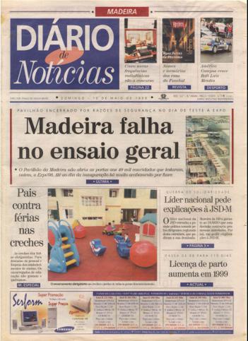 Edição do dia 10 Maio 1998 da pubicação Diário de Notícias