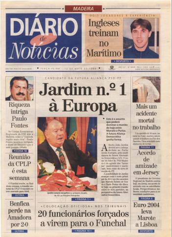 Edição do dia 12 Maio 1998 da pubicação Diário de Notícias