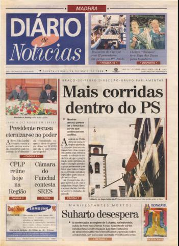 Edição do dia 14 Maio 1998 da pubicação Diário de Notícias