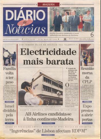 Edição do dia 15 Maio 1998 da pubicação Diário de Notícias