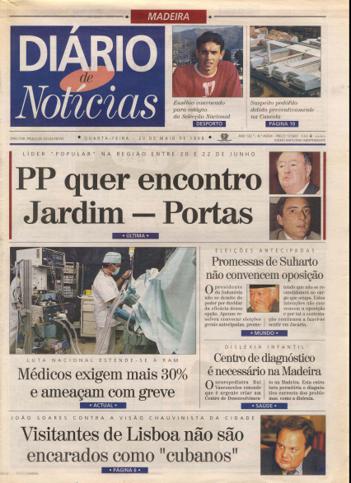 Edição do dia 20 Maio 1998 da pubicação Diário de Notícias