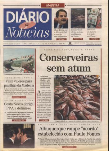 Edição do dia 22 Maio 1998 da pubicação Diário de Notícias