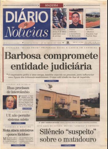 Edição do dia 27 Maio 1998 da pubicação Diário de Notícias