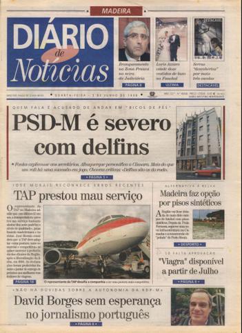 Edição do dia 3 Junho 1998 da pubicação Diário de Notícias