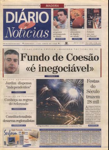 Edição do dia 7 Junho 1998 da pubicação Diário de Notícias