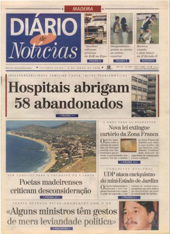 Edição do dia 8 Junho 1998 da pubicação Diário de Notícias