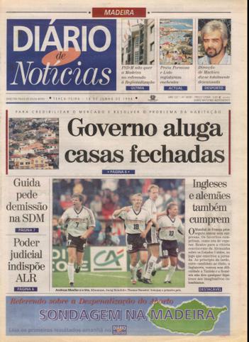 Edição do dia 16 Junho 1998 da pubicação Diário de Notícias