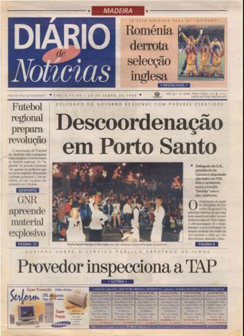 Edição do dia 23 Junho 1998 da pubicação Diário de Notícias