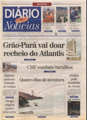 Edição do dia 25 Junho 1998 da pubicação Diário de Notícias