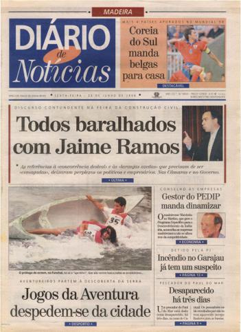 Edição do dia 26 Junho 1998 da pubicação Diário de Notícias