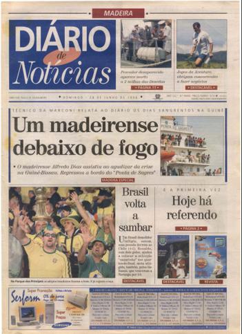 Edição do dia 28 Junho 1998 da pubicação Diário de Notícias