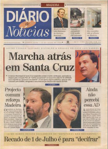 Edição do dia 15 Julho 1998 da pubicação Diário de Notícias