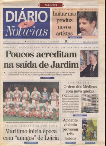 Edição do dia 18 Julho 1998 da pubicação Diário de Notícias