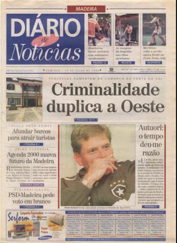 Edição do dia 19 Julho 1998 da pubicação Diário de Notícias