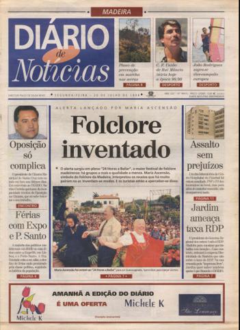 Edição do dia 20 Julho 1998 da pubicação Diário de Notícias