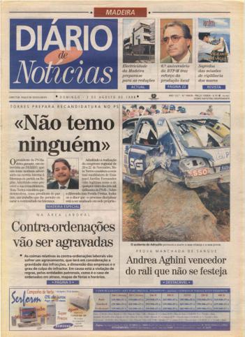 Edição do dia 2 Agosto 1998 da pubicação Diário de Notícias