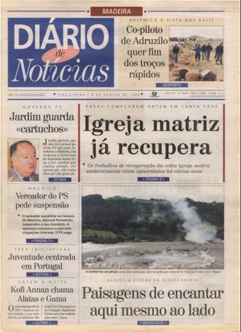 Edição do dia 4 Agosto 1998 da pubicação Diário de Notícias