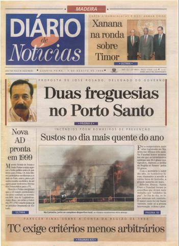 Edição do dia 5 Agosto 1998 da pubicação Diário de Notícias