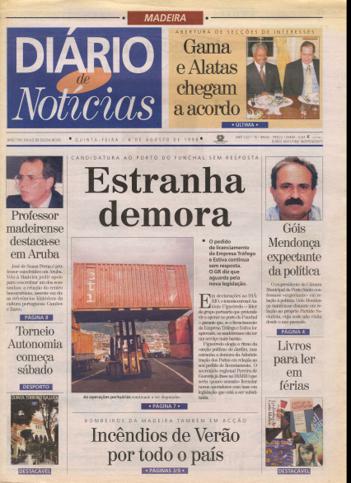 Edição do dia 6 Agosto 1998 da pubicação Diário de Notícias