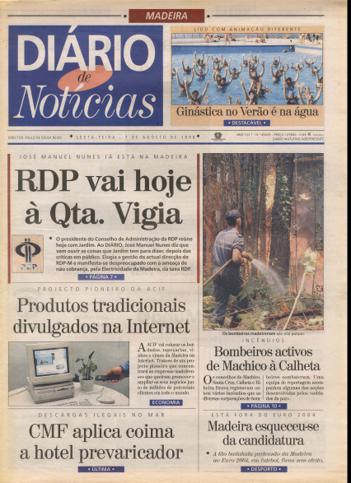 Edição do dia 7 Agosto 1998 da pubicação Diário de Notícias