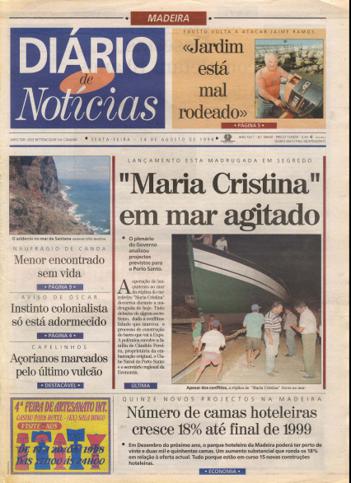 Edição do dia 14 Agosto 1998 da pubicação Diário de Notícias