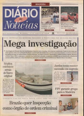 Edição do dia 15 Agosto 1998 da pubicação Diário de Notícias