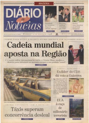 Edição do dia 22 Agosto 1998 da pubicação Diário de Notícias