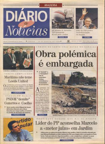 Edição do dia 29 Agosto 1998 da pubicação Diário de Notícias