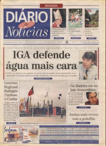 Edição do dia 6 Setembro 1998 da pubicação Diário de Notícias