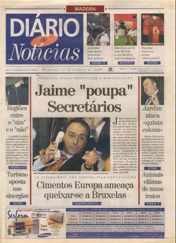 Edição do dia 27 Setembro 1998 da pubicação Diário de Notícias